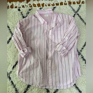 Aritzia oversized poplin button down